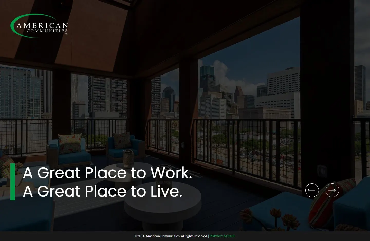 American Communities homepage