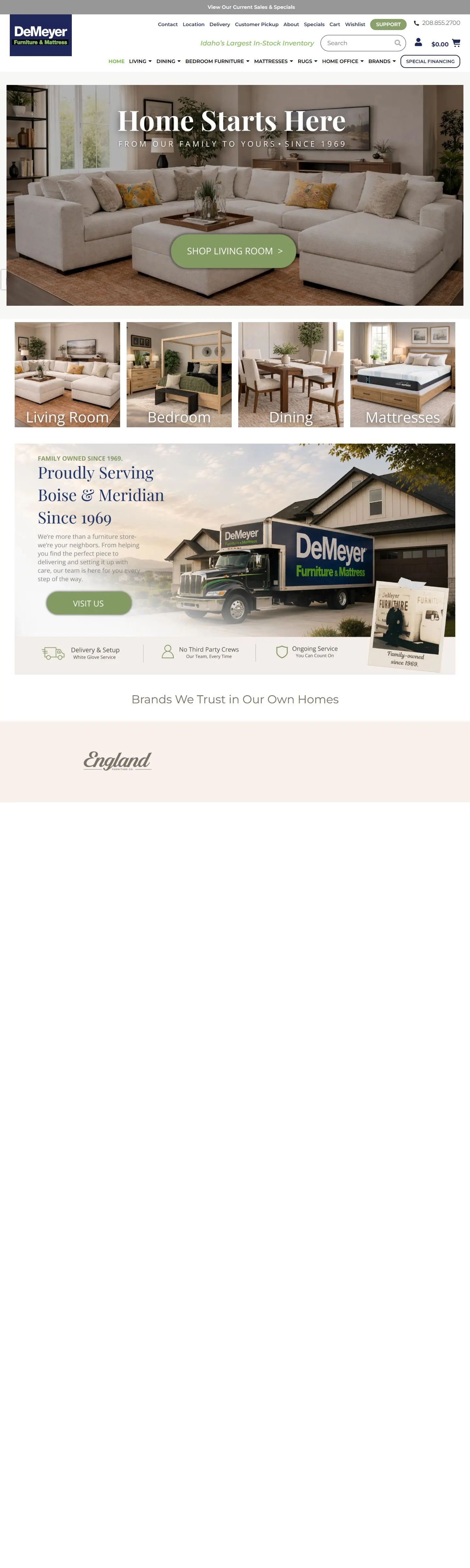 DeMeyer Furniture homepage
