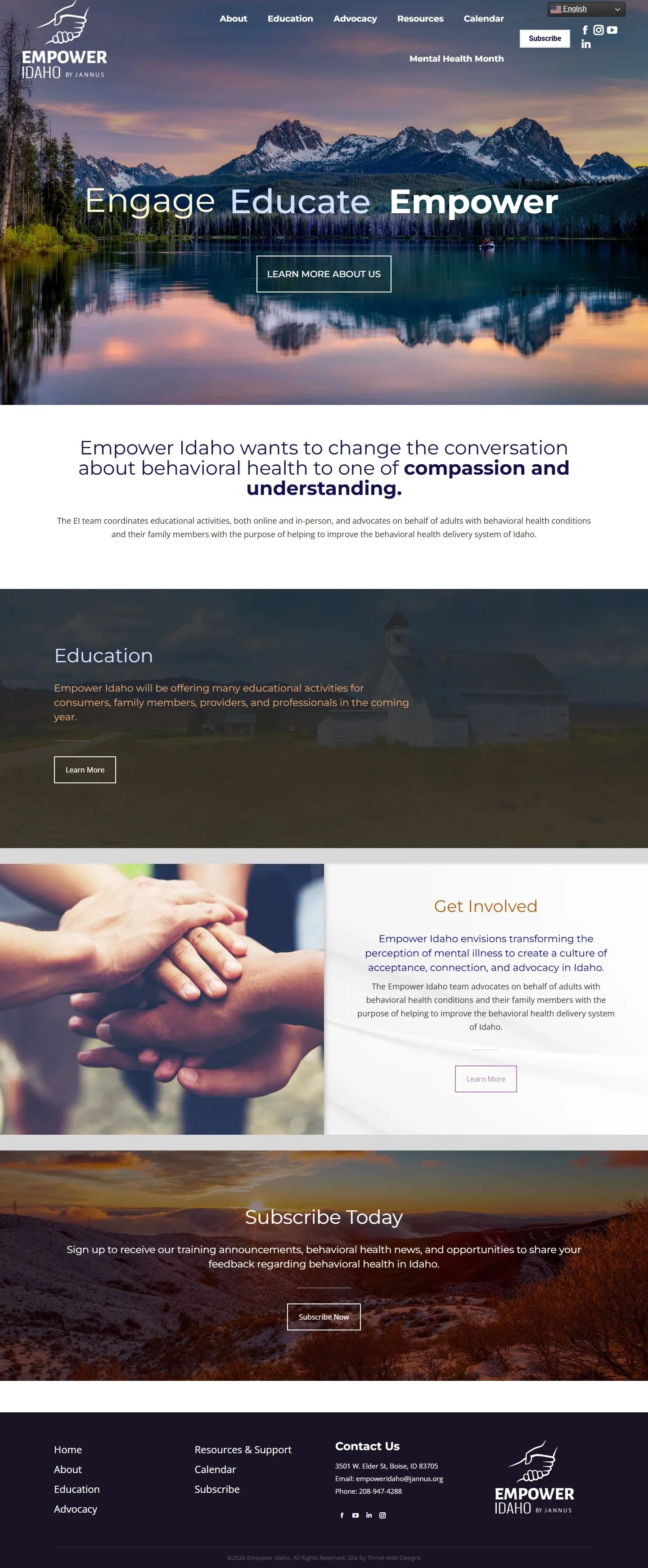 Empower Idaho homepage