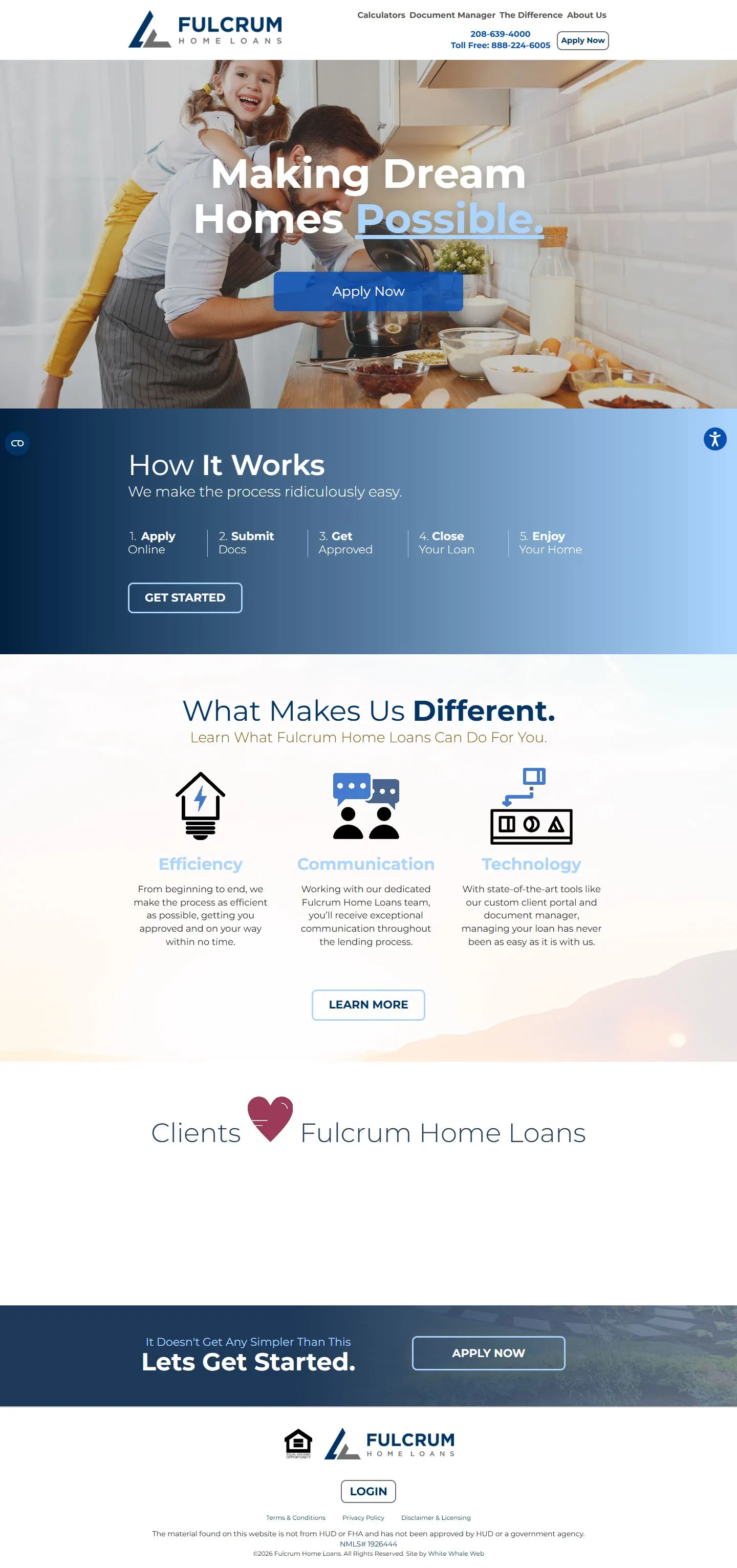 Fulcrum Home Loans homepage