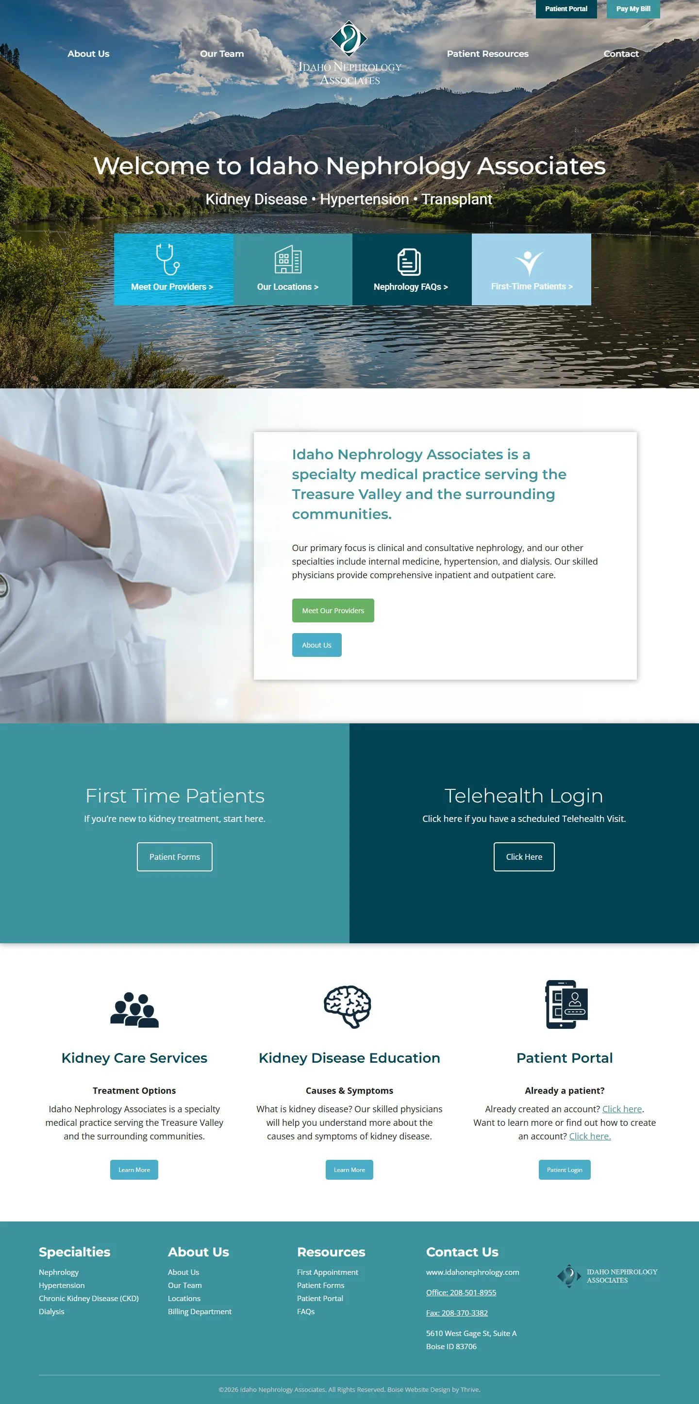 Idaho Nephrology Associates homepage