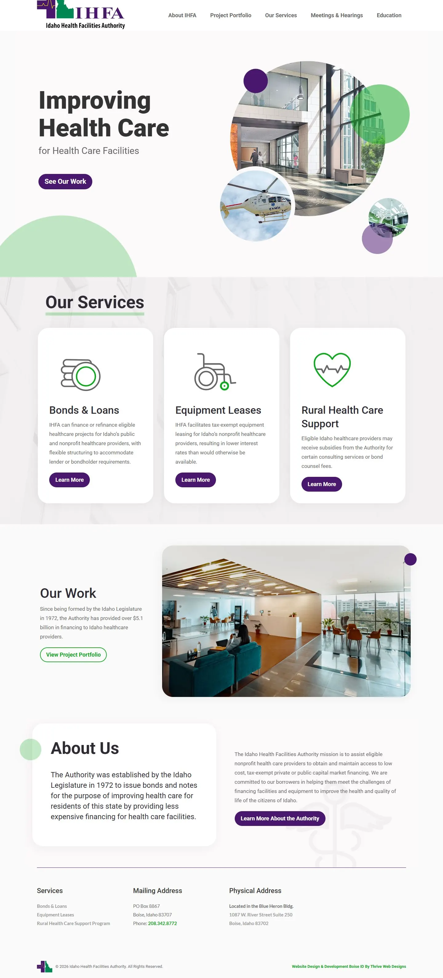 Idaho Health Facilities Authority homepage