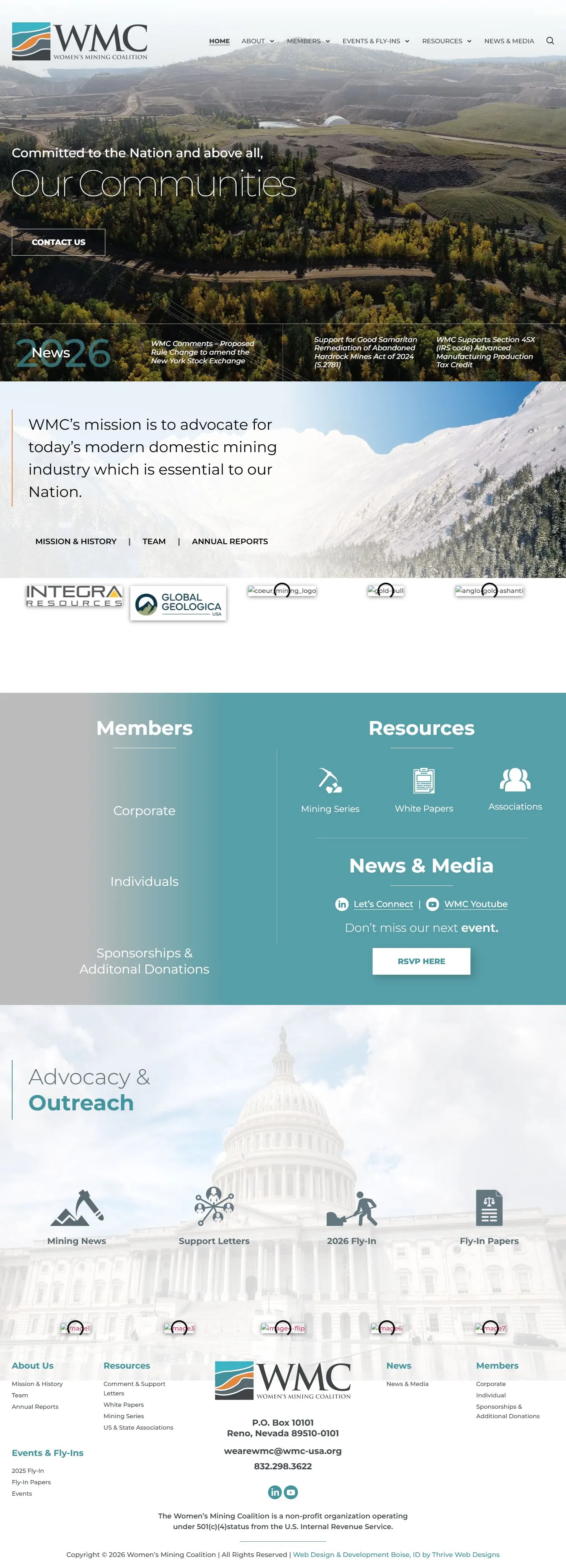 Women's Mining Coalition homepage