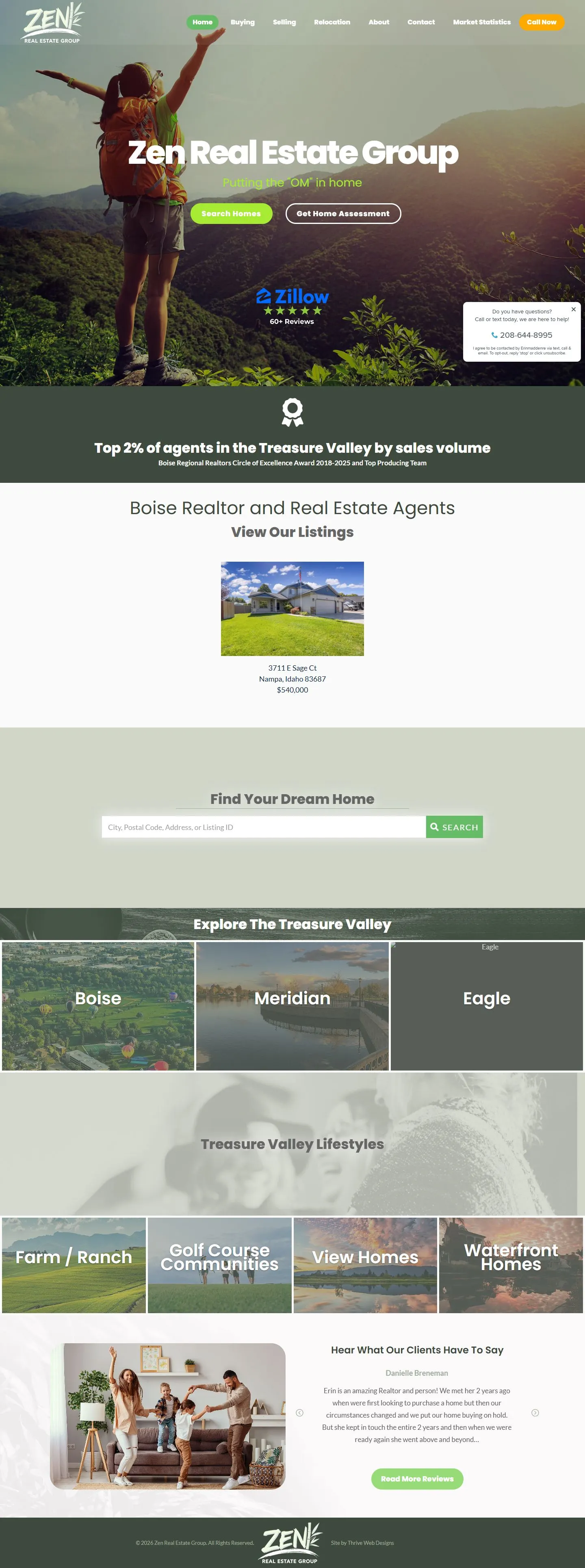 Zen Real Estate Group homepage